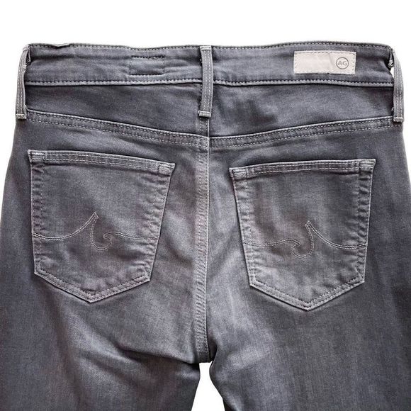 Ag Jeans Adriano Goldschmied Farrah Skinny High Rise Jean Stretch Grey Mist 25R - Picture 4 of 10